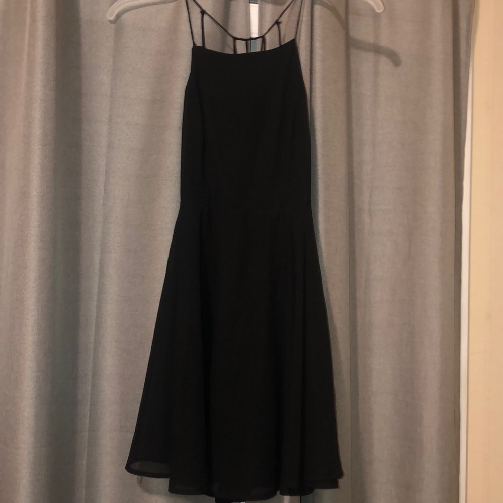 Black Open Back Dress